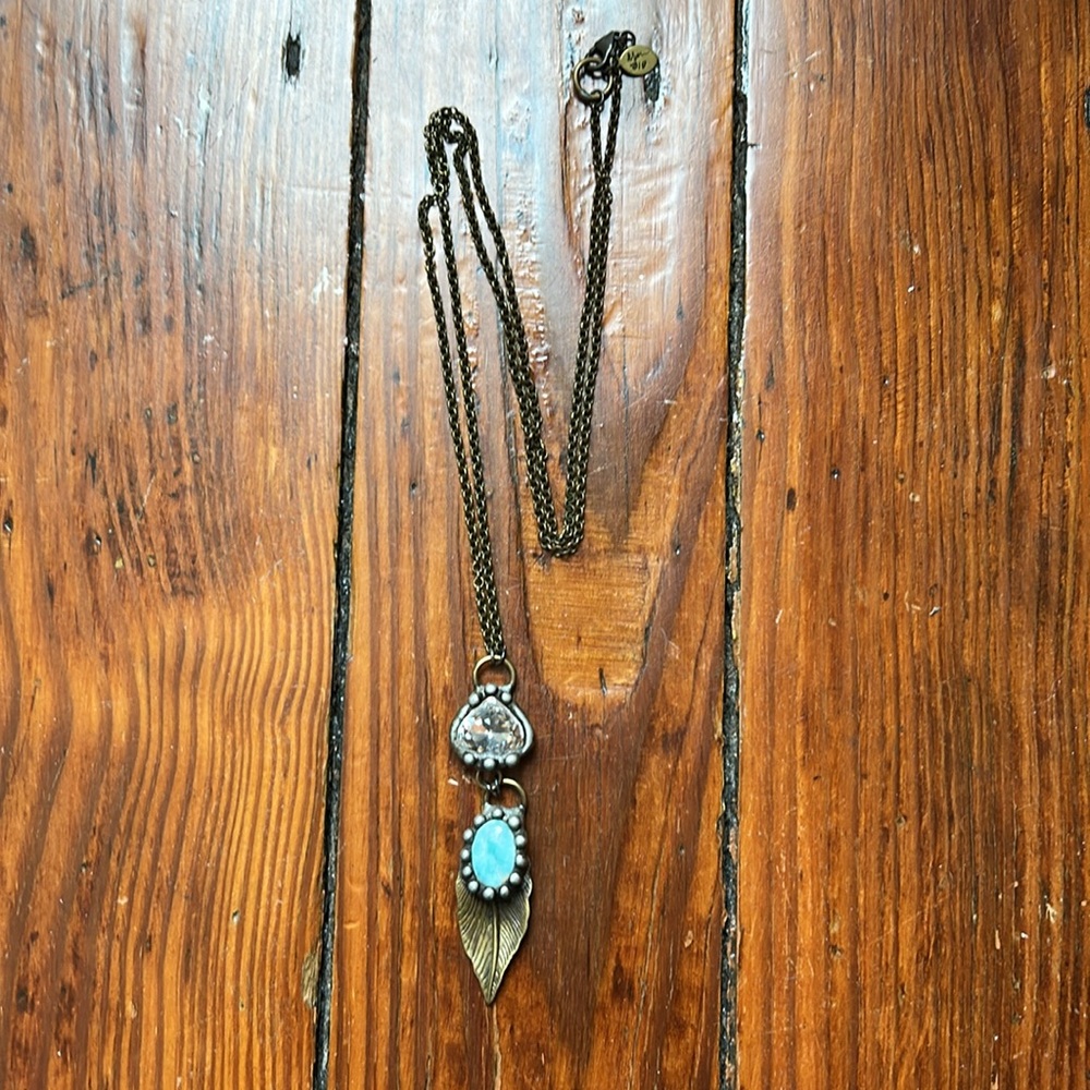 Free People Artist Pendant Necklace - Metal and Stone